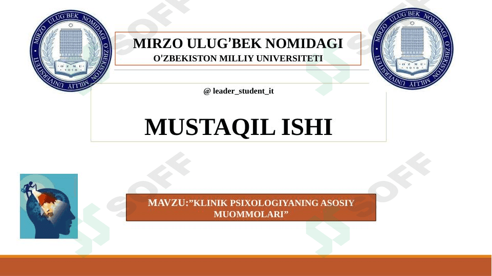 KLINIK PSIXOLOGIYANING ASOSIY MUOMMOLARI 1