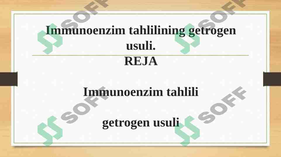 Immunoenzom tahlilini getrgen usuli 1