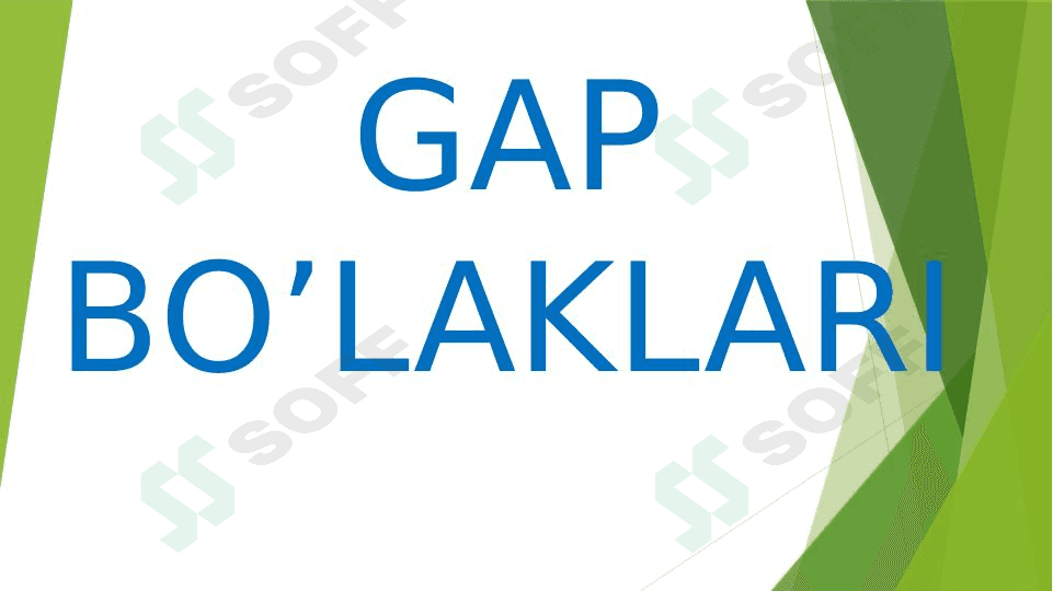 Gap bo'laklari 1
