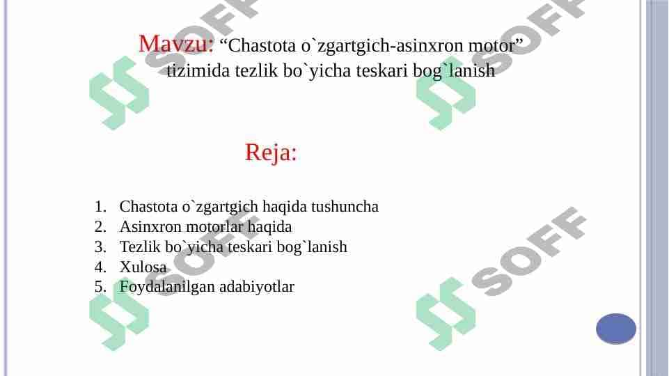CHastota o`zgartgich asinxron mator 1