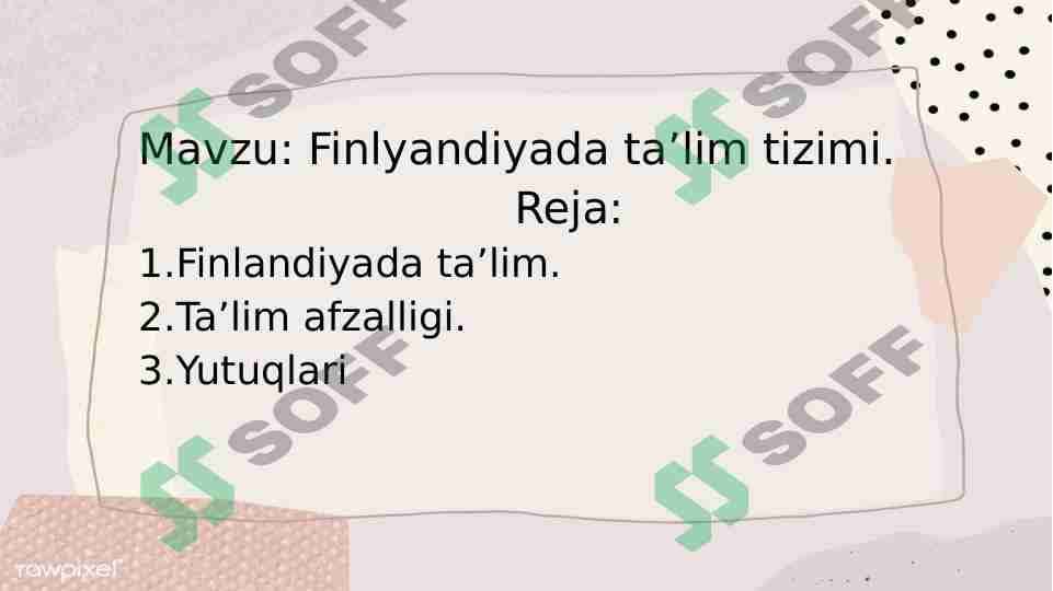 Finlyandiyada taʼlim tizimi 1