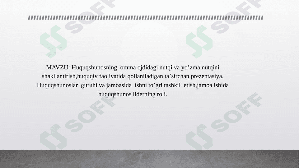 huquqshunosning omma oldidagi nutqi 1