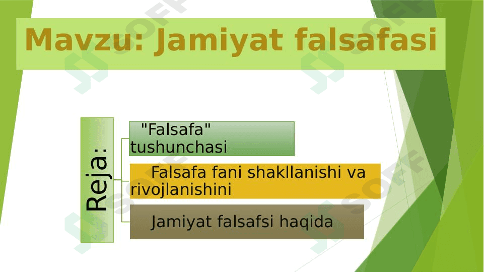 Jamiyat falsafasi 1