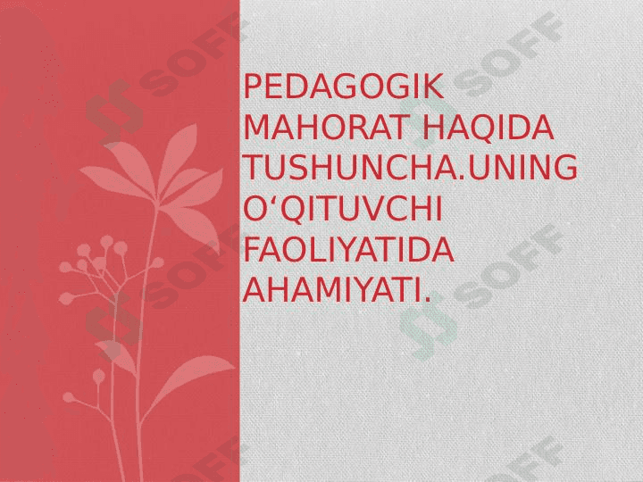 pedagogik mahorat 1