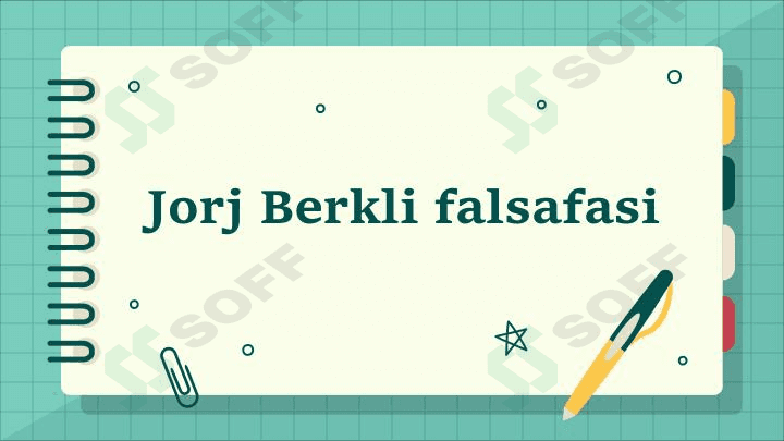 Jorj Berkli falsafasi 1