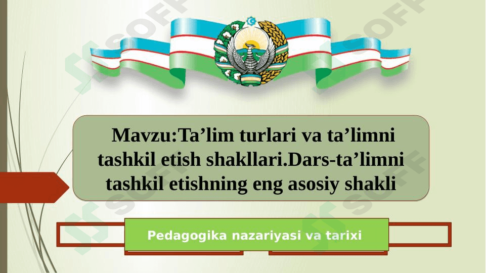 Ta'limni tashkil etish shakllari 1