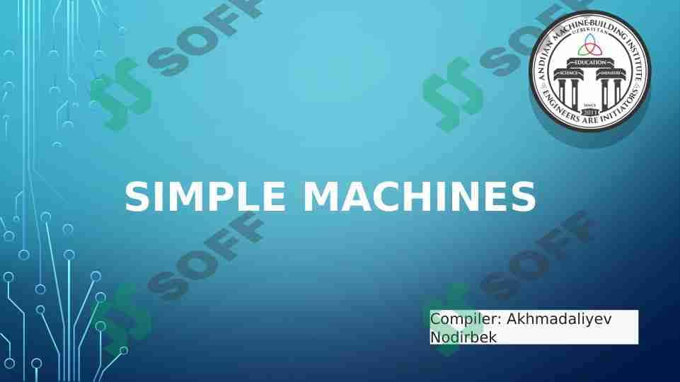 Simple Machines 1