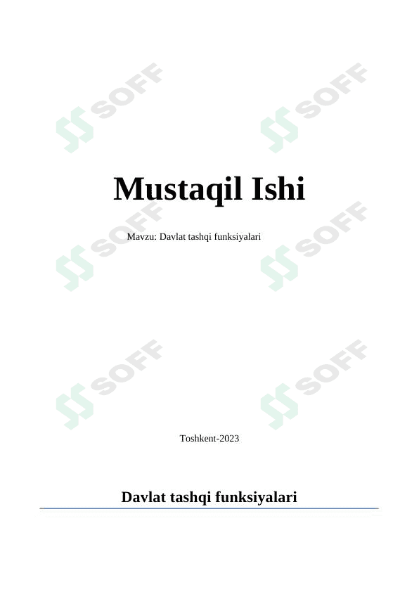 davlatning tashqi funksiyalari 1