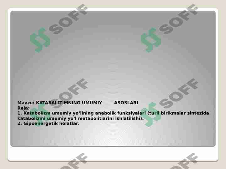 KATABALIZIMNING UMUMIY ASOSLARI 1