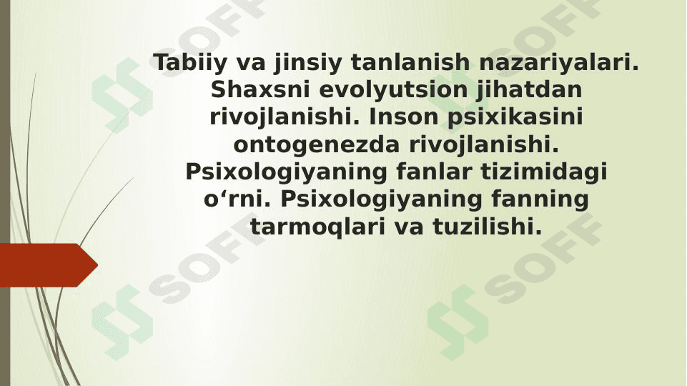 Tabiiy va jinsiy tanlanish nazariyalari 1
