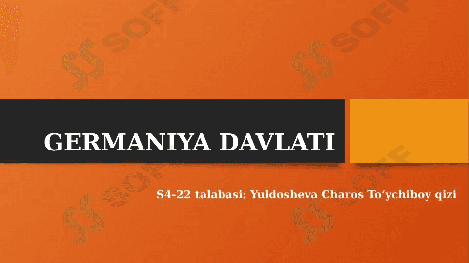 GERMANIYA DAVLATI 1