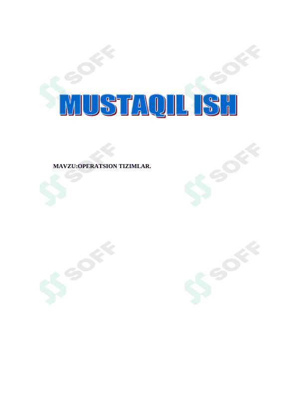 Operatsion tizimlar 1