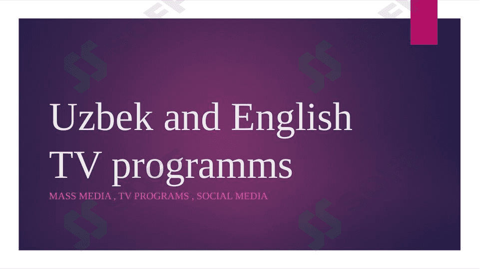 Uzbek and English TV programs 1