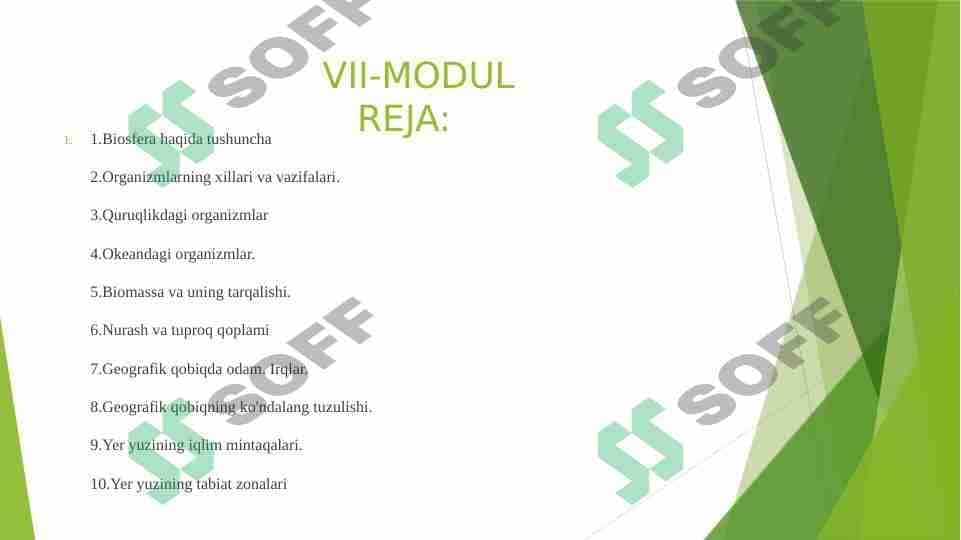 Geografiya VII-Modul 1