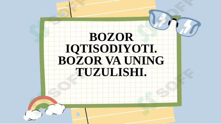 Bozor iqtisodiyoti 1
