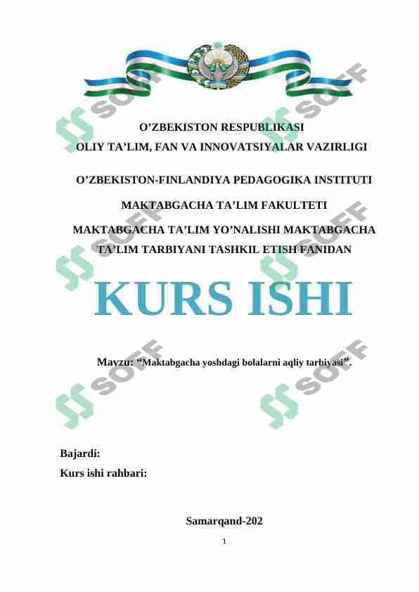 Maktabgacha yoshdagi bolalarni aqliy tarbiyasi 1