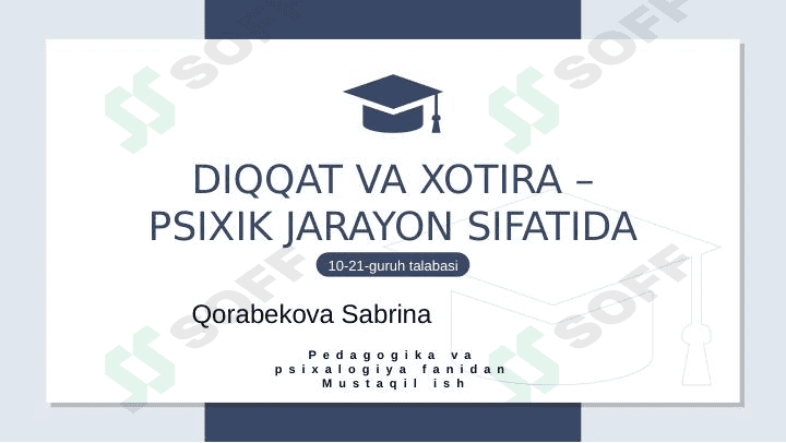 Diqqat va Xotira 1