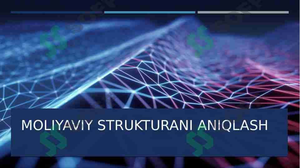 Moliyaviy strukturani aniqlash 1