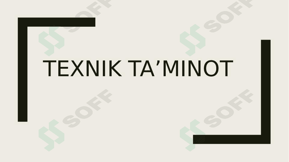 Texnik ta’minot 1