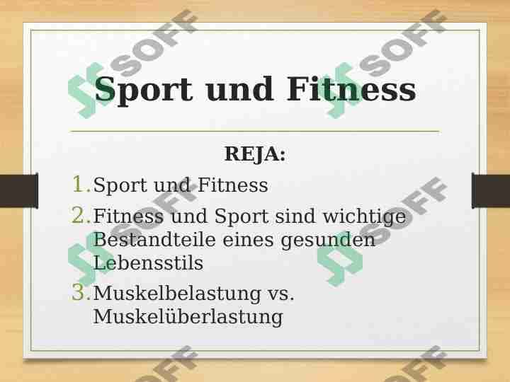 Sport und Fitness 1