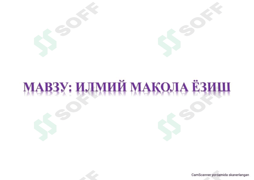 Ilmiy maqola yozish talablari 1