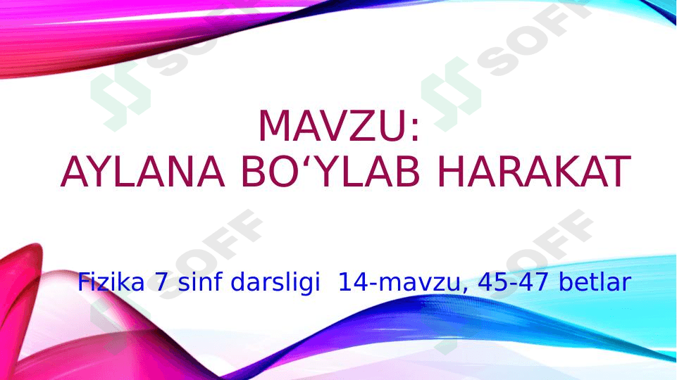 Аylana bo‘ylab harakat 1