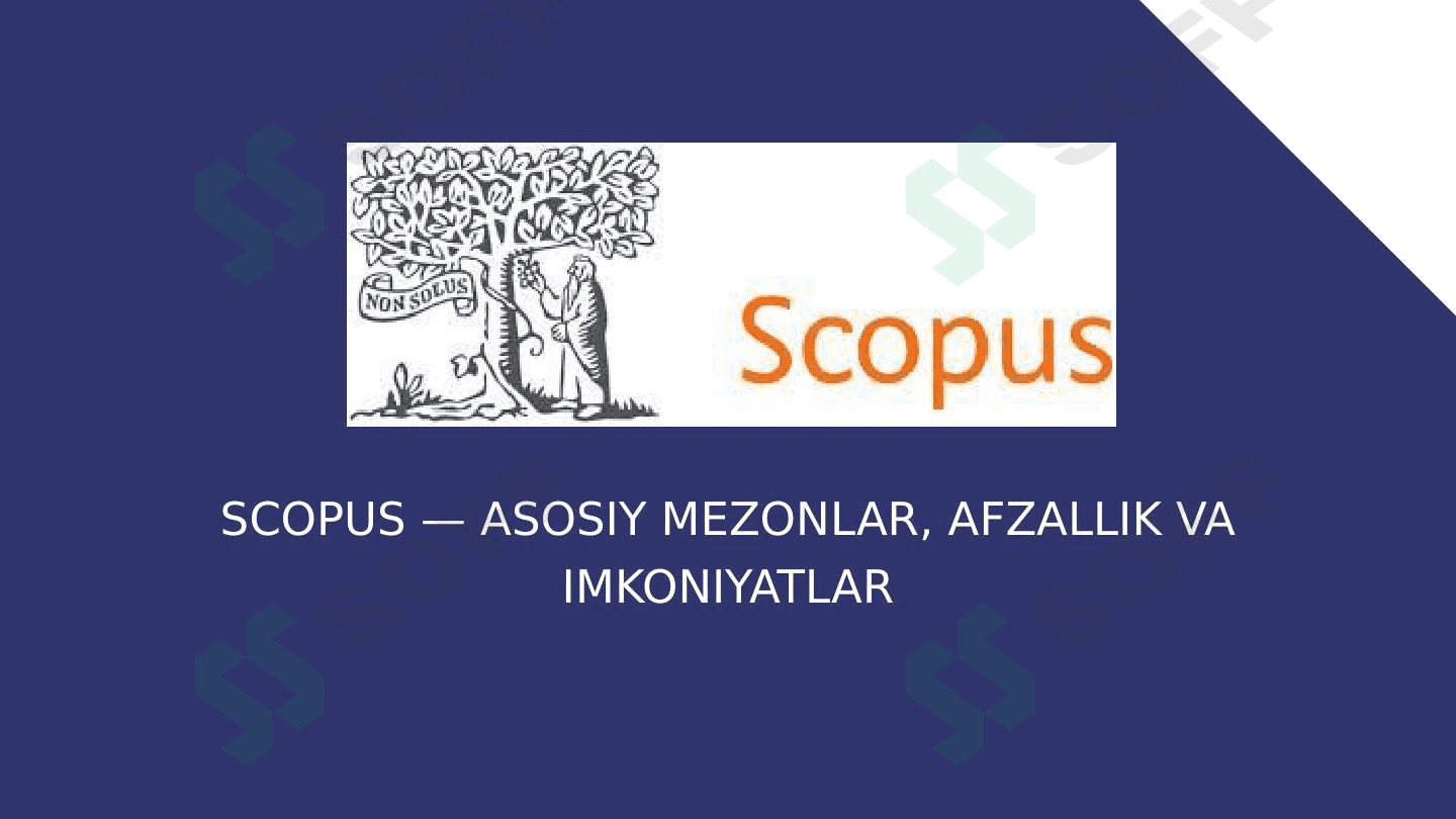 Scopus bazasi haqida