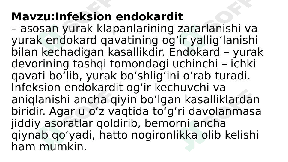 Infeksion endokardit 1