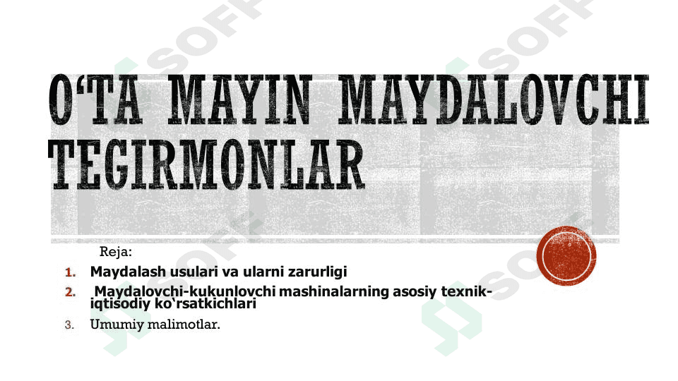 O‘ta mayin maydalovchibtegirmonlar 1