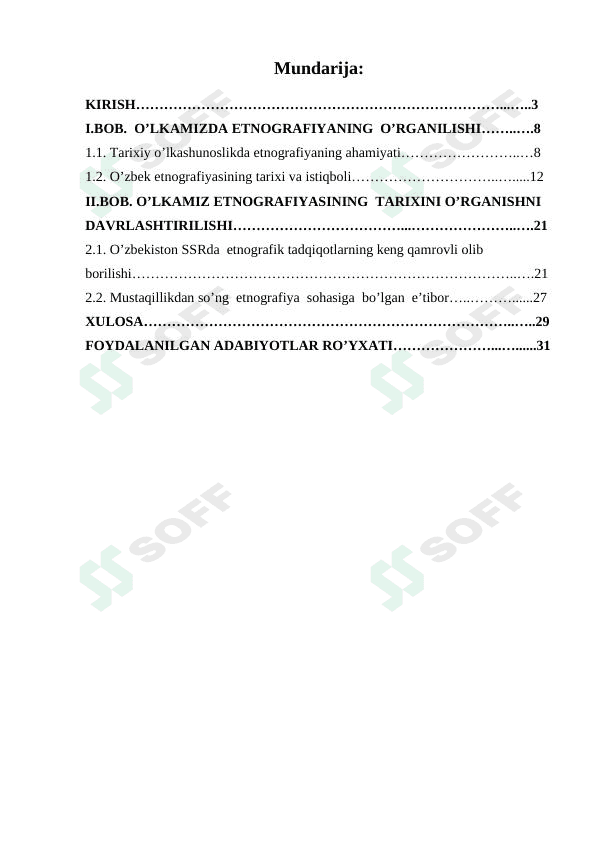 O'LKAMIZ ETNOGRAFIYASINING TARIXINI O'RGANISHNI DAVRLASHTIRILISHI 1