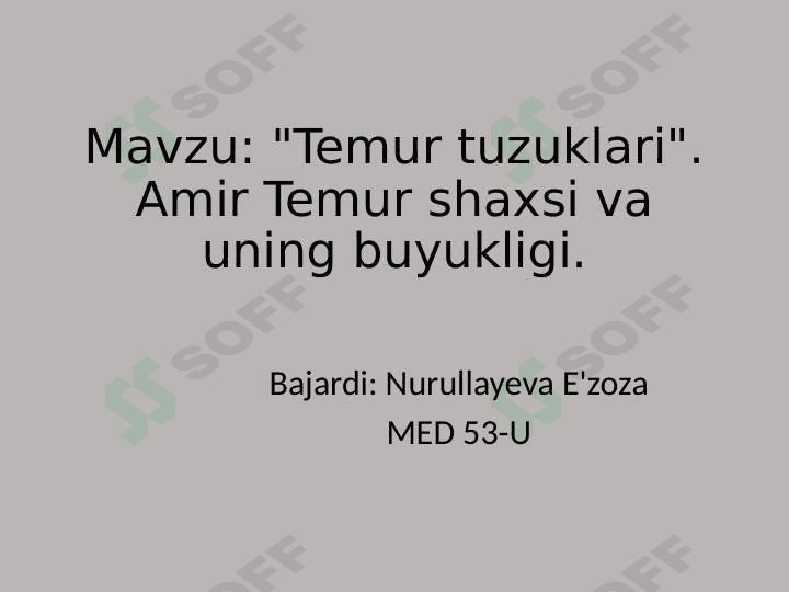 Temur tuzuklari 1
