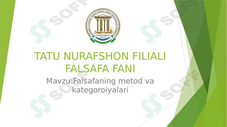 Falsafaning metod va kategoroiyalari 1