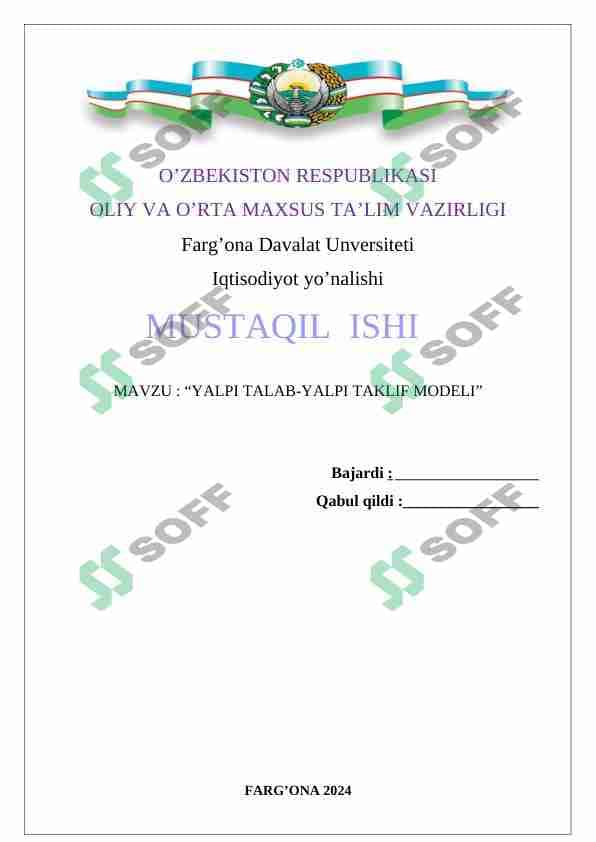 yalpi talab yalpi taklif modeli 1