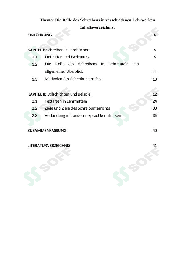 Die Rolle des Schreibens in verschiedenen Lehrwerken 1