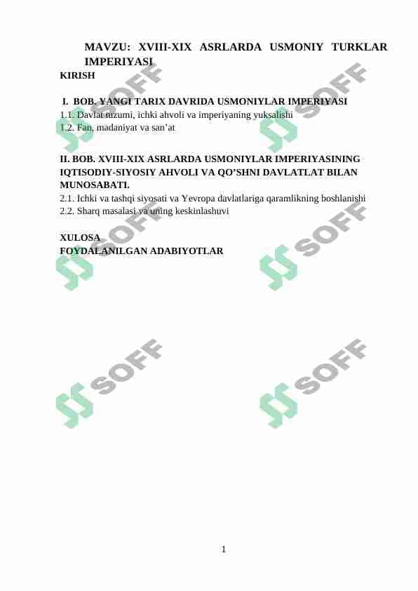 USMONIY TURKLAR IMPERIYASI 1
