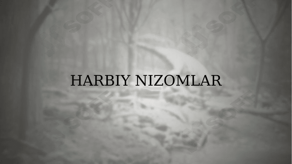 HARBIY NIZOMLAR 1