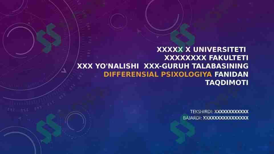 Ayollar va erkaklarning xulq atvor psixologiyasi 1
