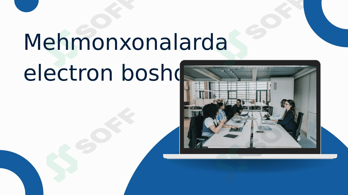 Mehmonxona xo'jaligida elektron boshqaruv 1