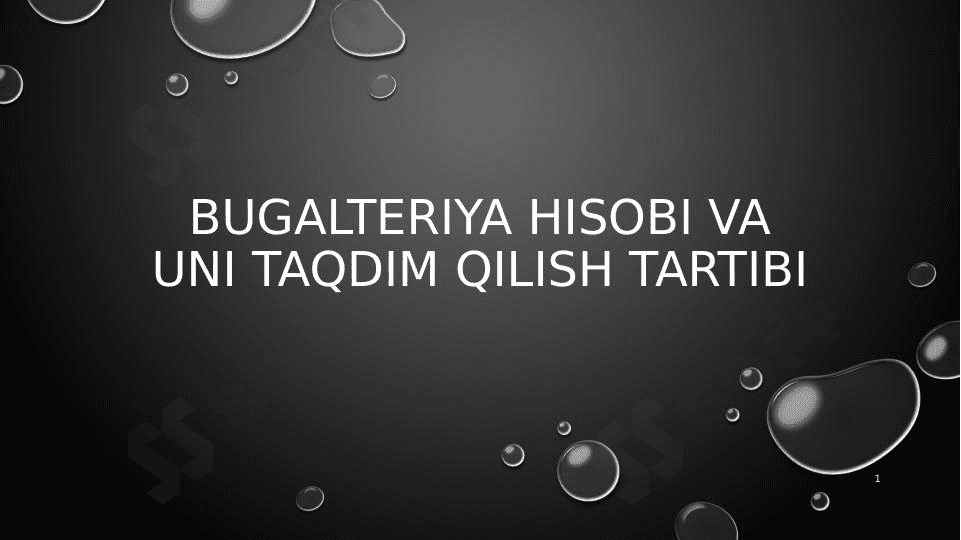 Bugalteriya hisobi va uni taqdim qilish tartibi 1