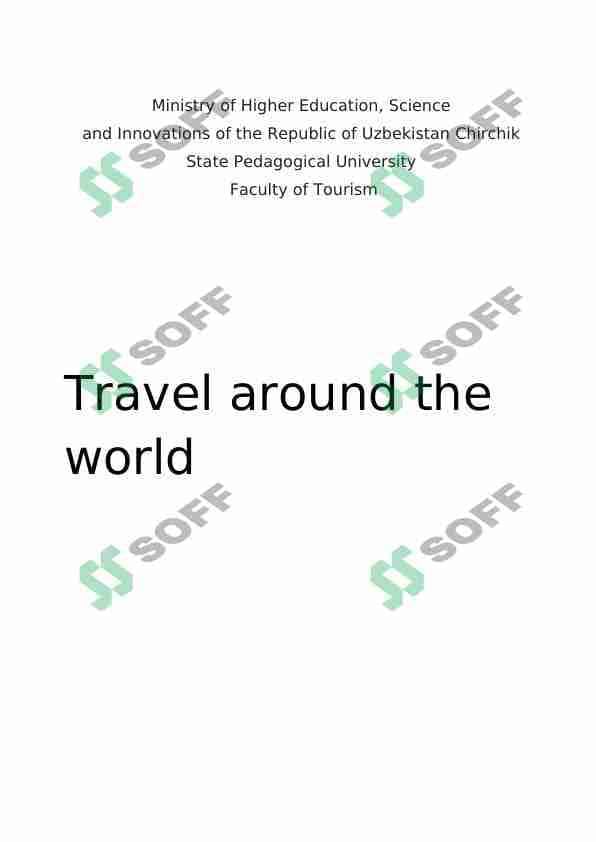 Travel around the world 1