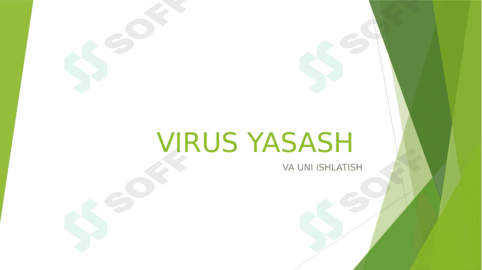 Virus yasash va uni ishlatish 1