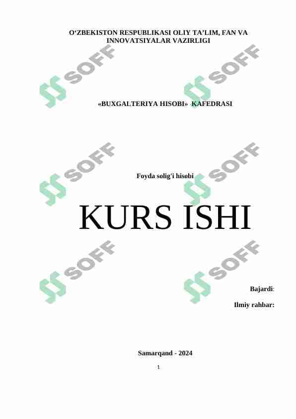 Foyda solig'i hisobi 1