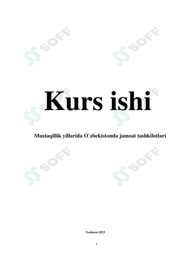 Mustaqillik yillarida O'zbekistonda jamoat tashkilotlari 1