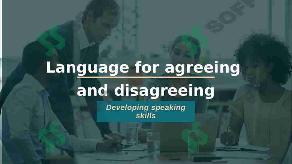 Language for agreeing and disagreeing 1