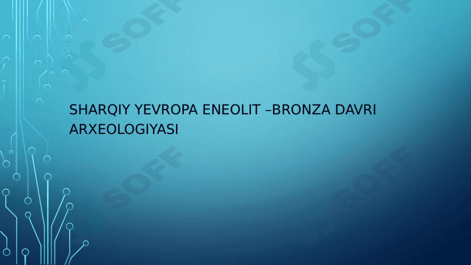 Sharqiy Yevropa eneolit –Bronza davri arxeologiyasi  bo'tay madaniyati 1