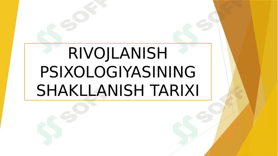 Rivojlanish psixologiyasi 1