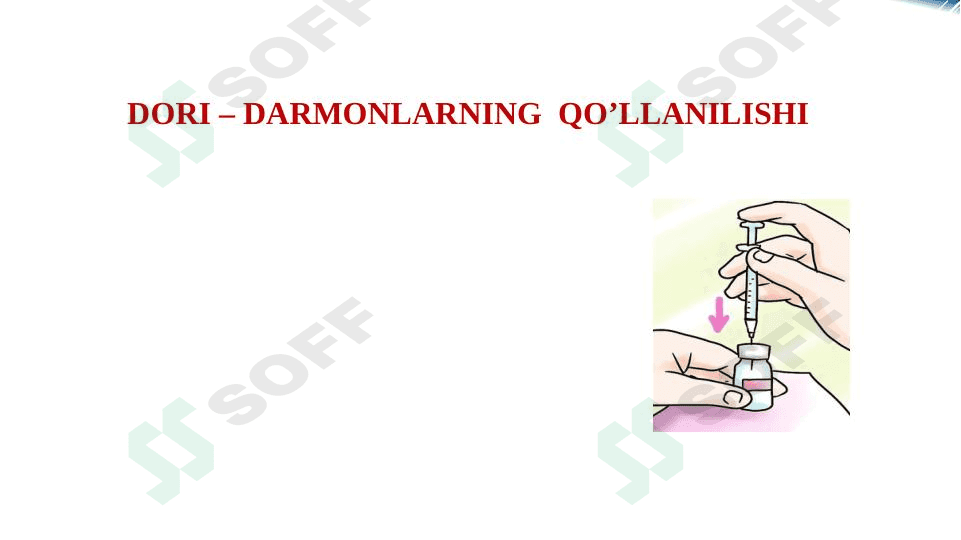 Dori darmonlarning qoʻllanishi 1