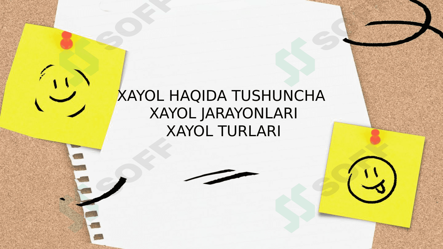 Xayol haqida tushuncha Xayol jarayonlari Xayol turlari 1