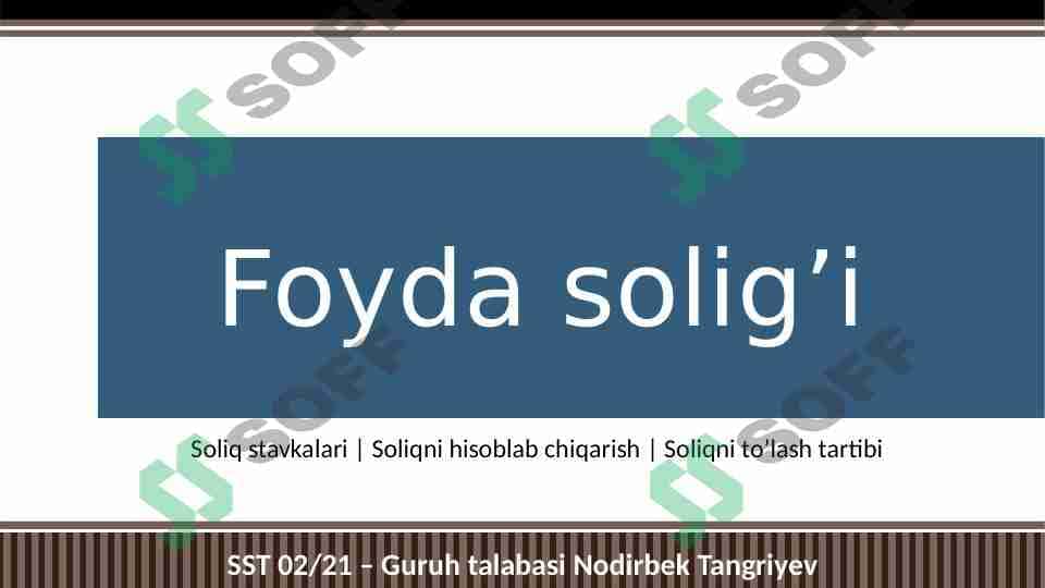foyda solig'i 1