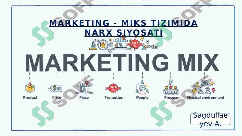 Marketing miks tizimida narx siyosati 1